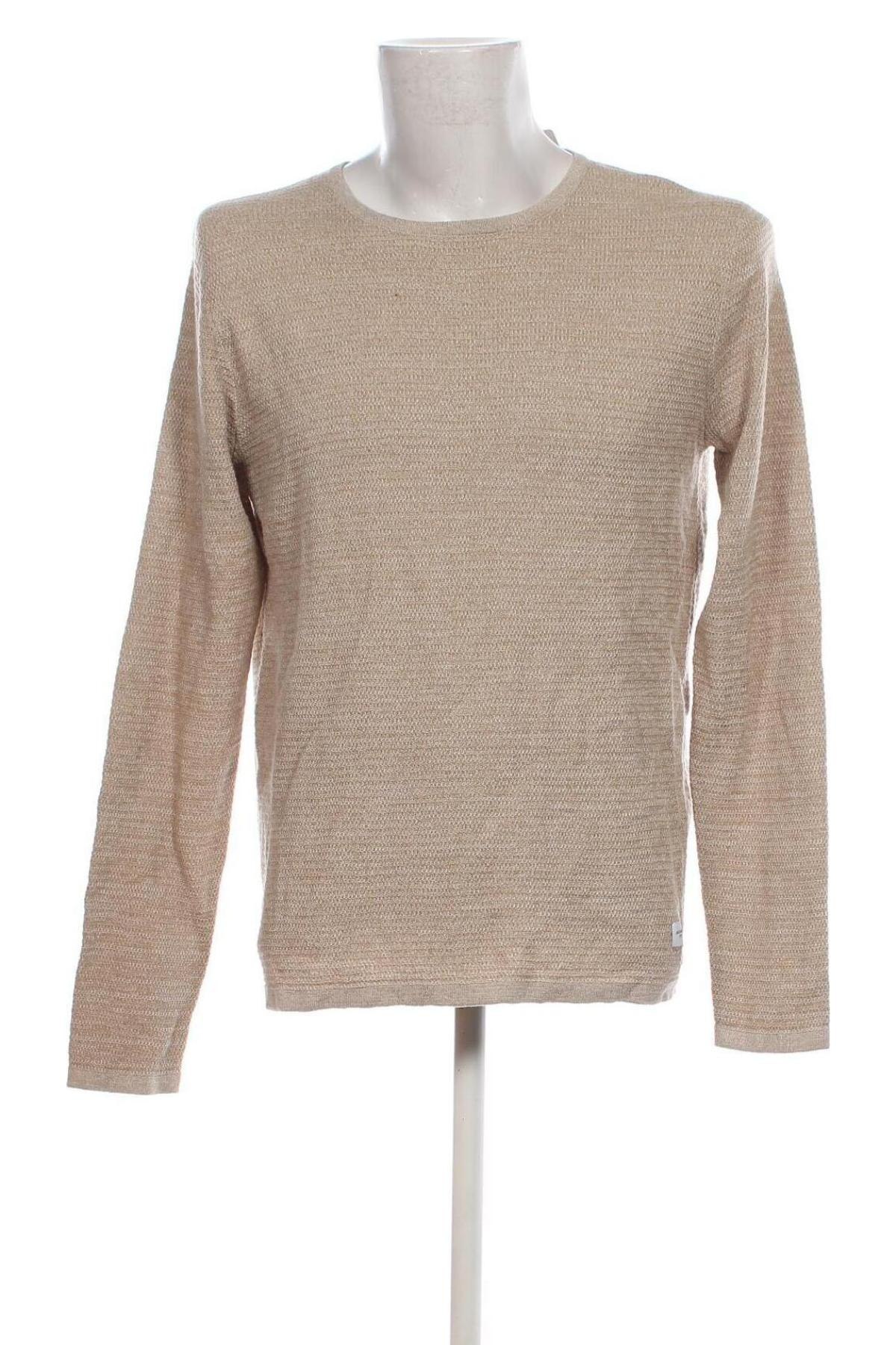 Herrenpullover Jack & Jones, Größe L, Farbe Beige, Preis 17,99 €