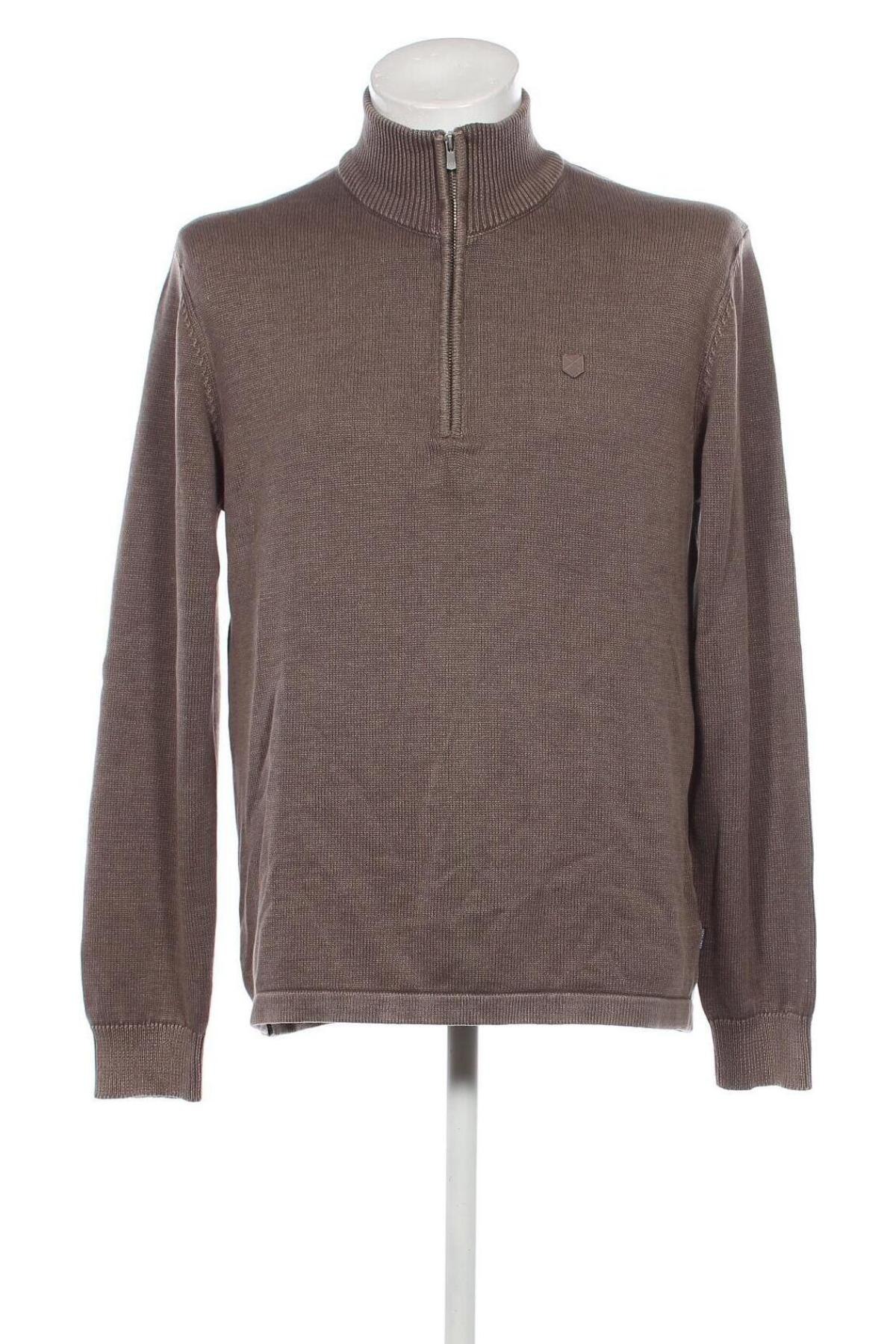 Herrenpullover Jack & Jones, Größe L, Farbe Braun, Preis 7,99 €