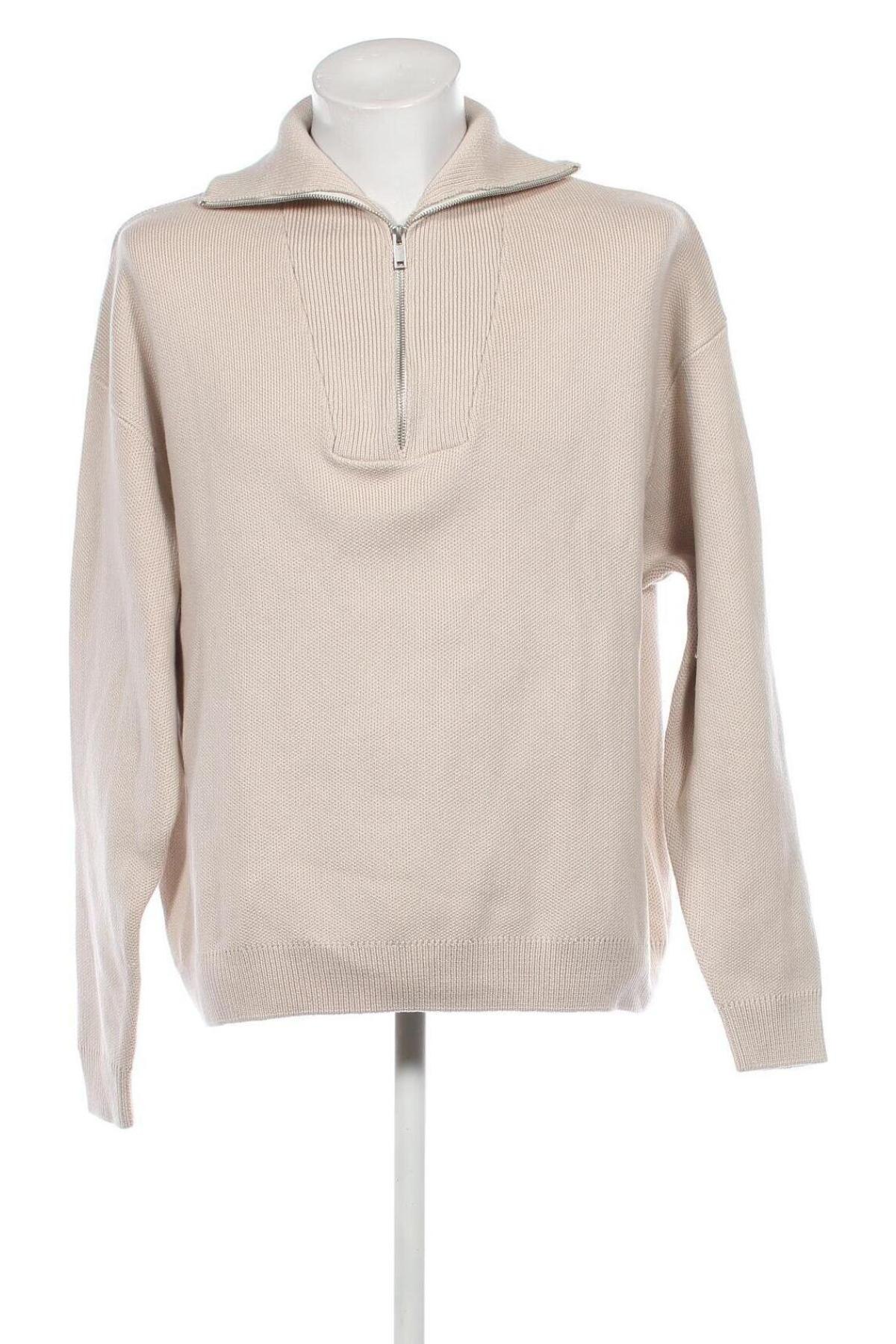 Ανδρικό πουλόβερ Jack & Jones, Μέγεθος M, Χρώμα Εκρού, Τιμή 29,09 €