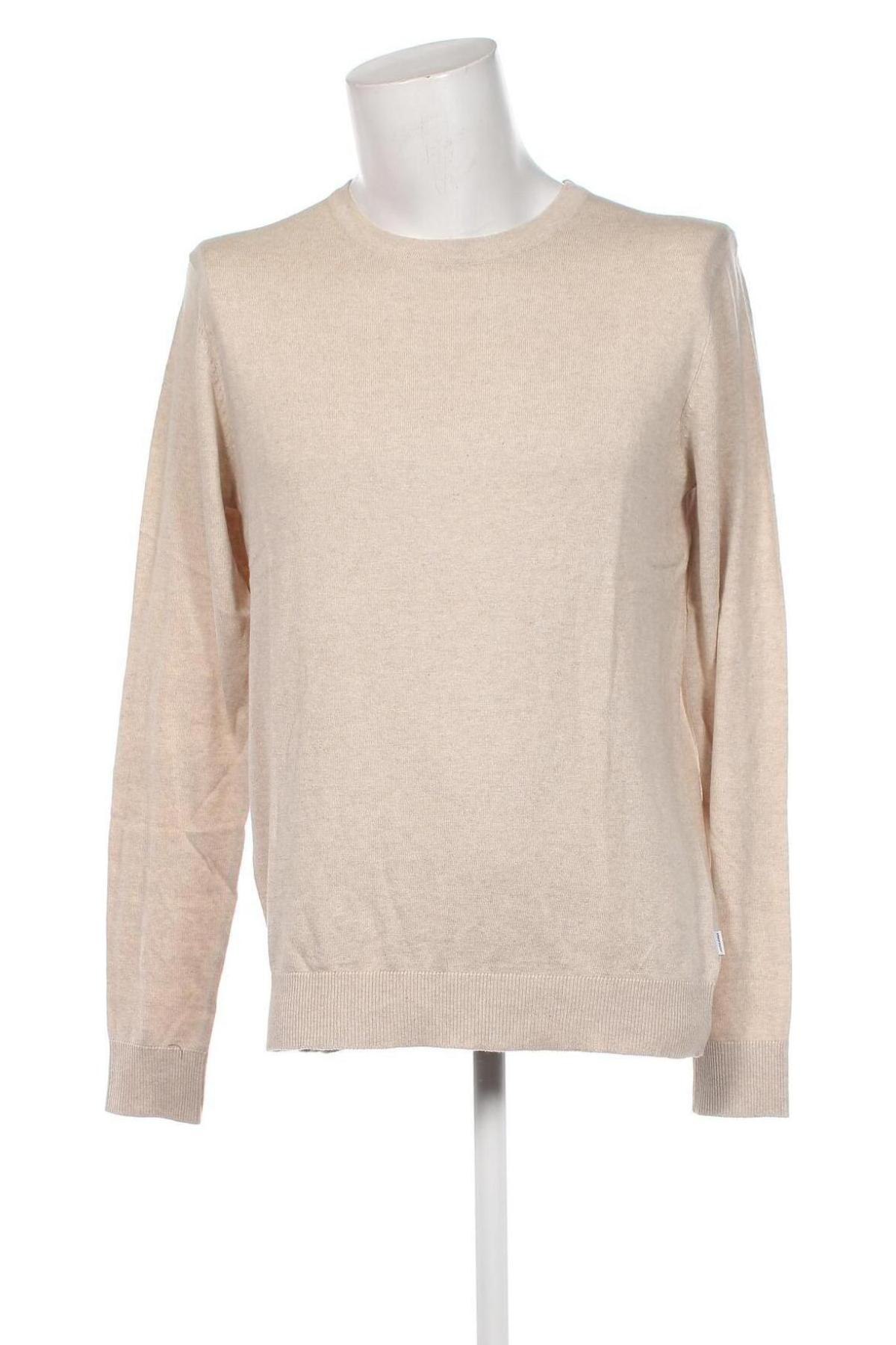 Herrenpullover Jack & Jones, Größe L, Farbe Beige, Preis 26,54 €