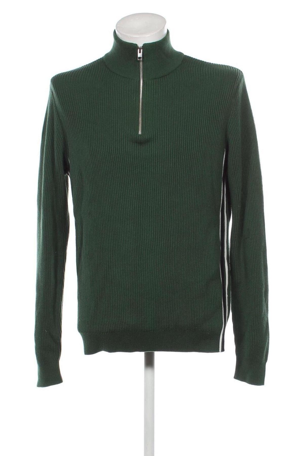 Мъжки пуловер Jack & Jones, Размер L, Цвят Зелен, Цена 53,46 лв.
