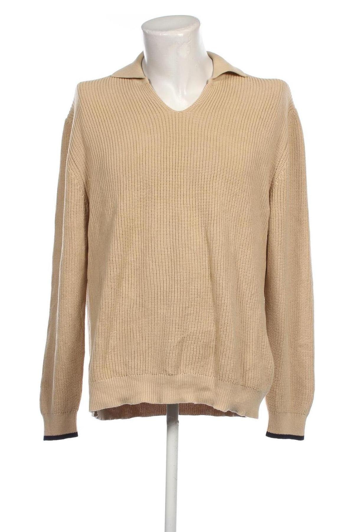 Herrenpullover Massimo Dutti, Größe XL, Farbe Beige, Preis 40,98 €