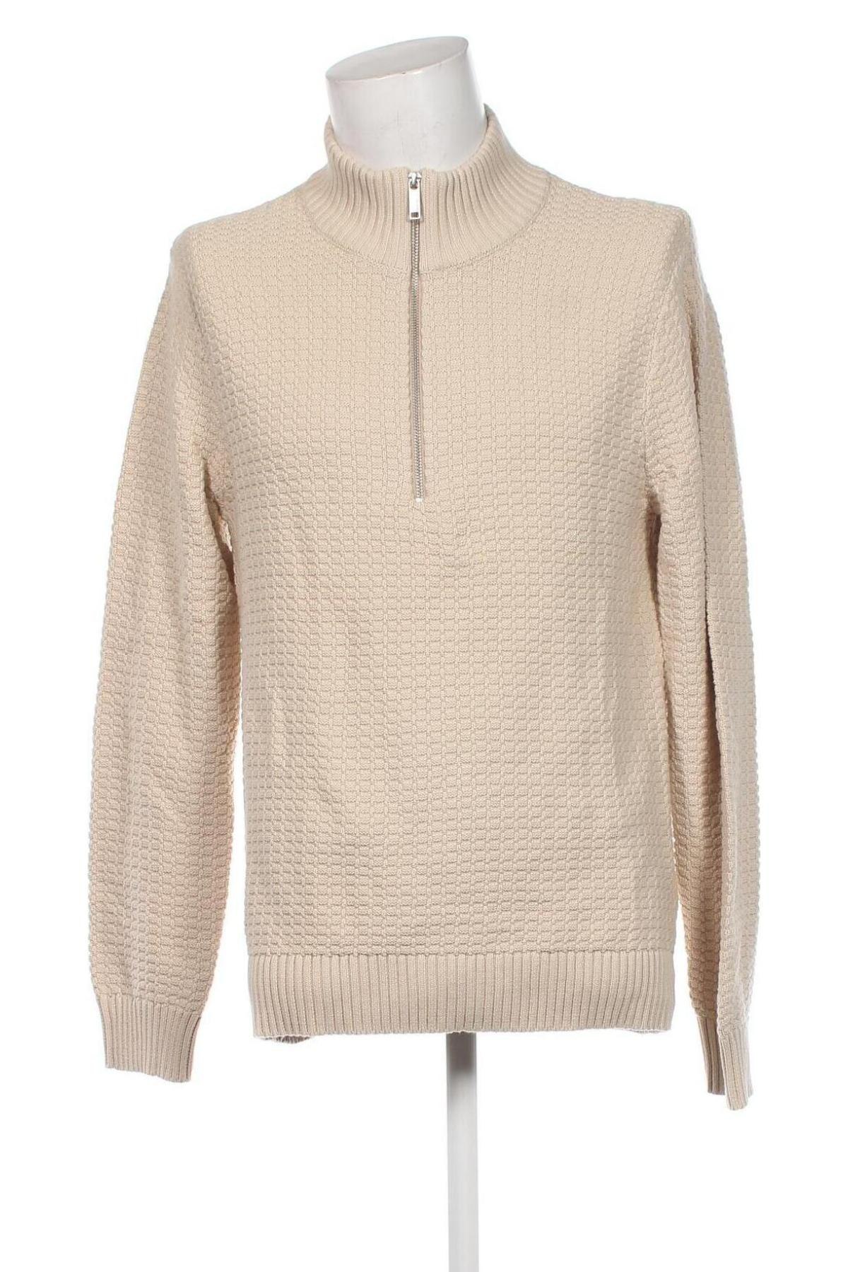 Herrenpullover Selected Homme, Größe L, Farbe Ecru, Preis 25,80 €