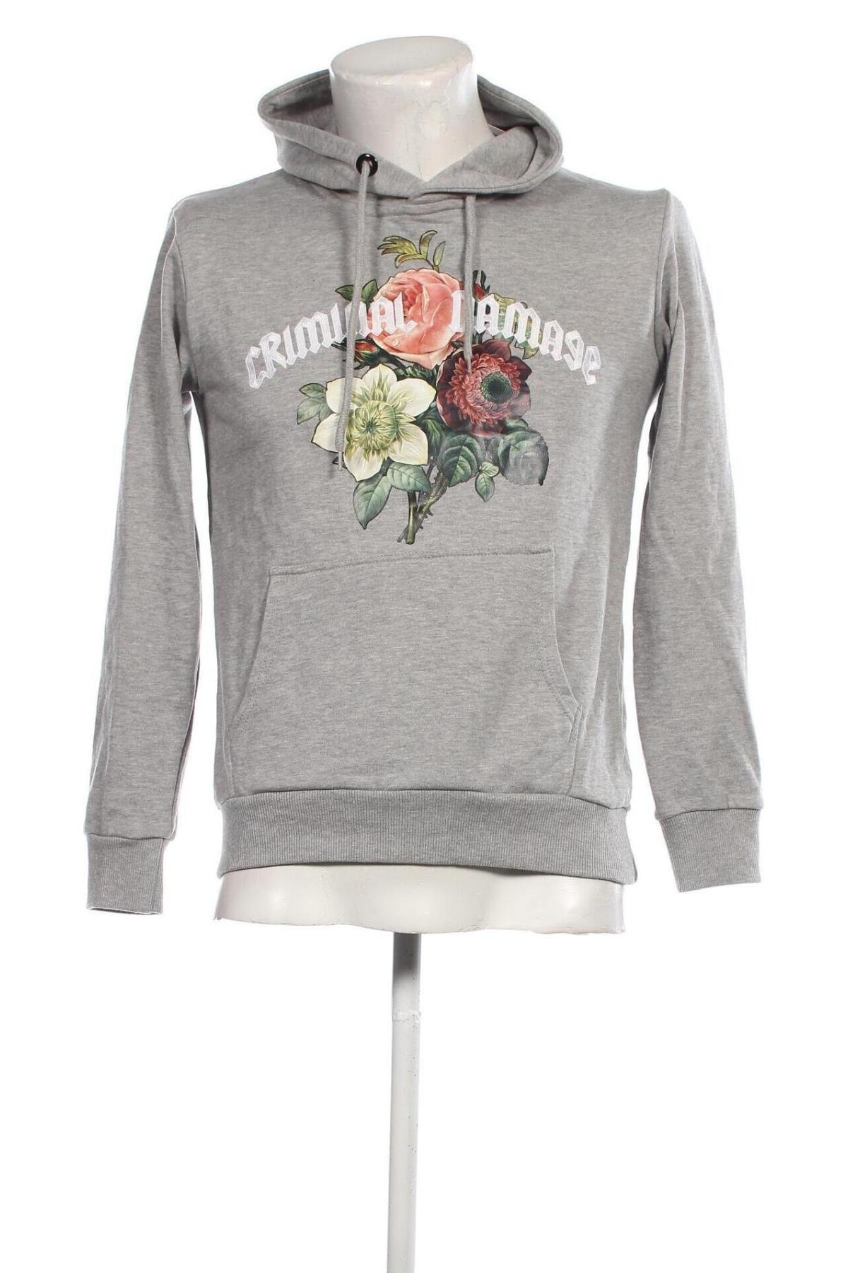 Herren Sweatshirt Criminal Damage, Größe S, Farbe Grau, Preis € 12,84