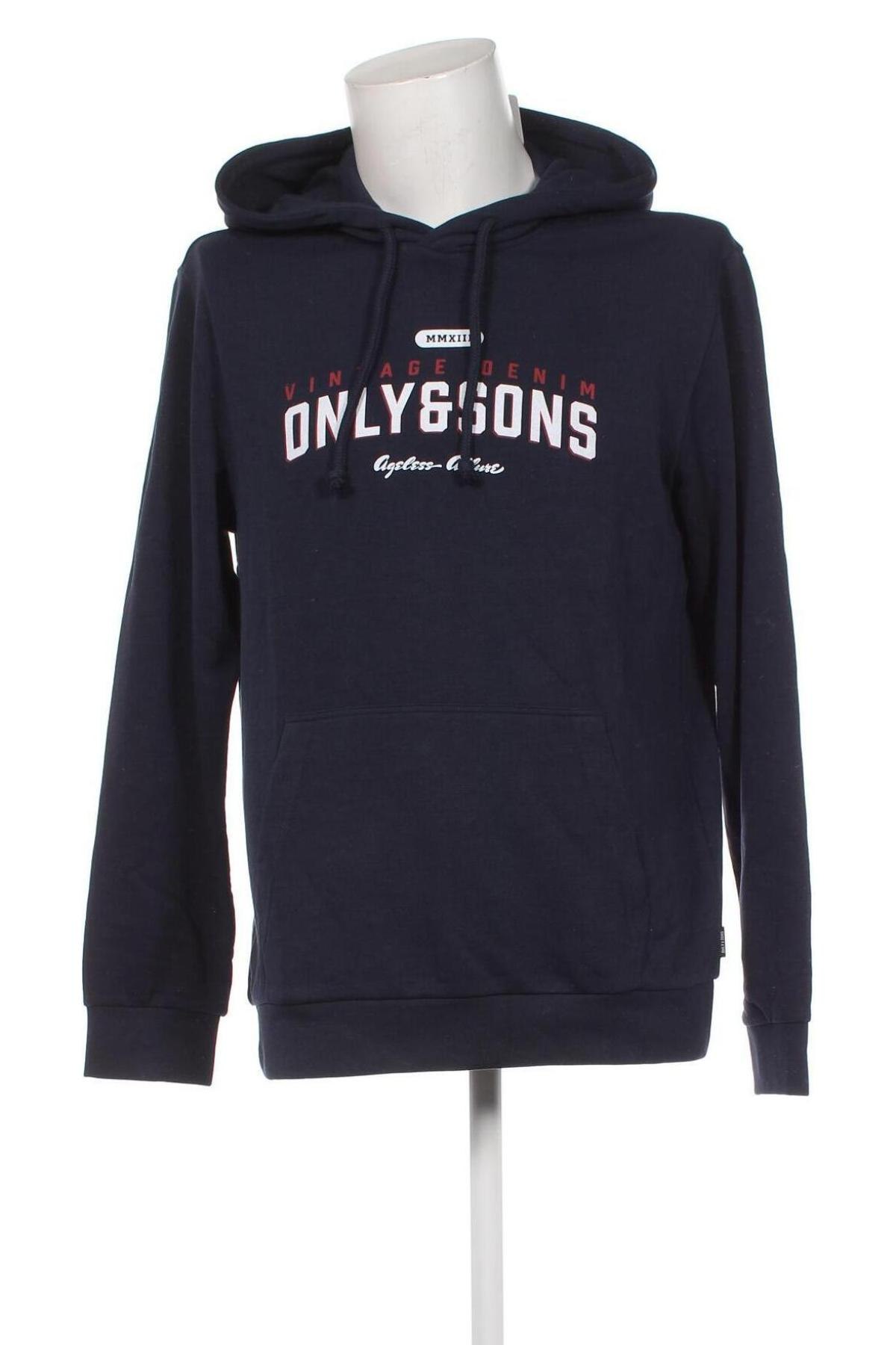 Herren Sweatshirt Only & Sons, Größe L, Farbe Blau, Preis 13,99 €