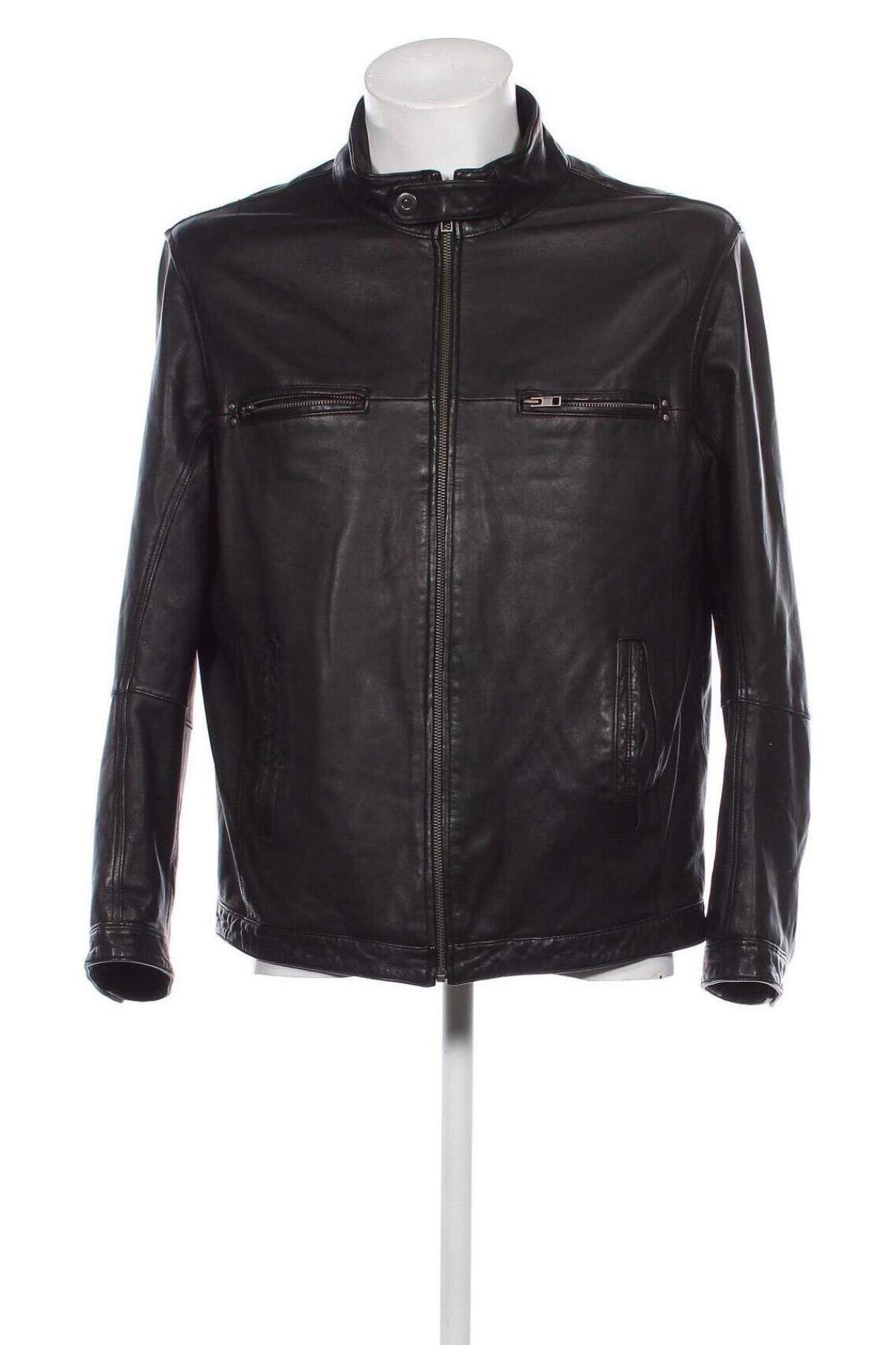 Pánská kožená bunda  Angelo Litrico, Velikost L, Barva Černá, Cena  1 621,00 Kč