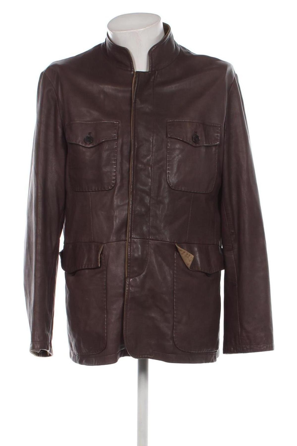 Pánska kožená bunda  BOSS, Veľkosť L, Farba Hnedá, Cena  324,27 €