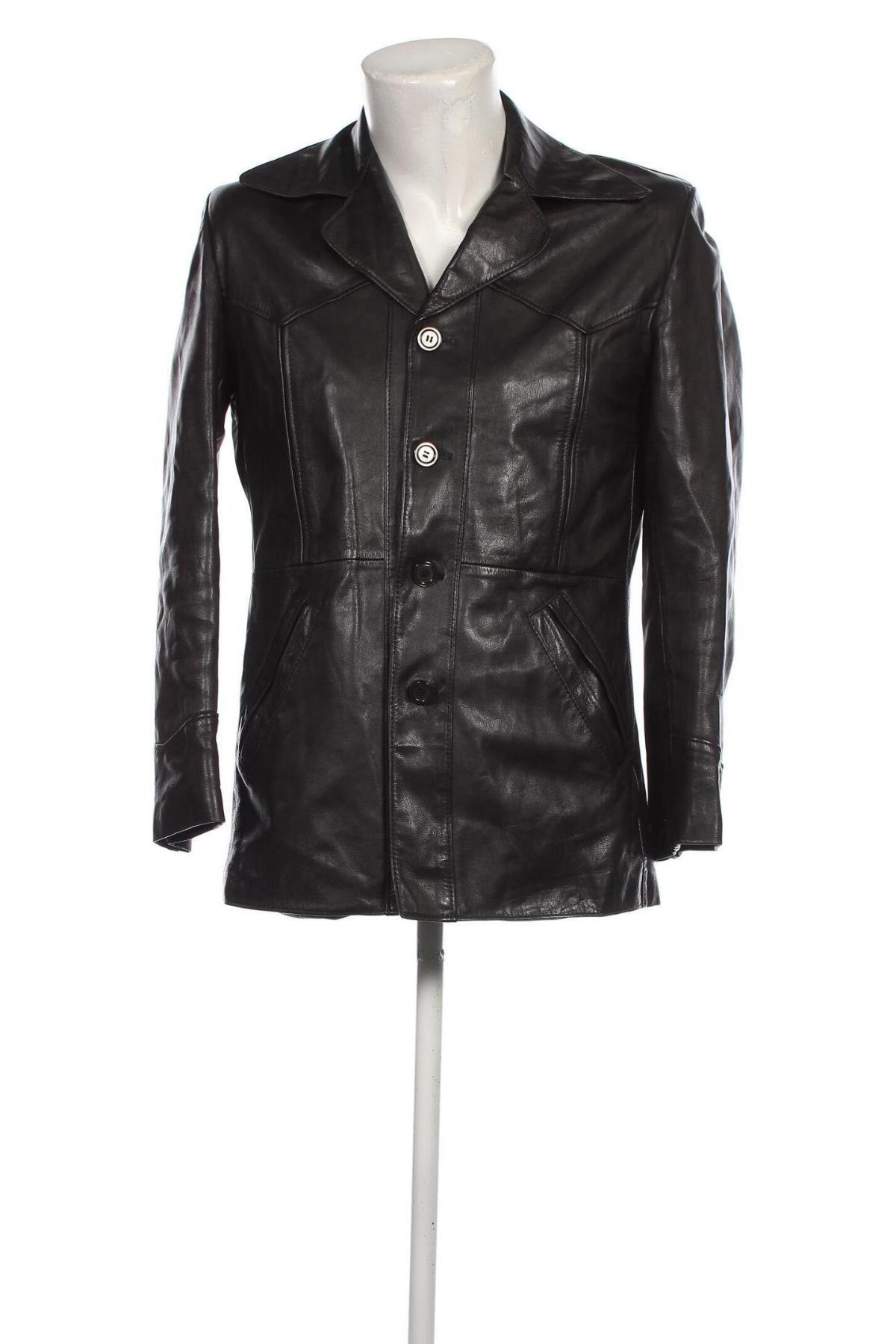 Pánska kožená bunda  C&A, Veľkosť M, Farba Čierna, Cena  54,60 €