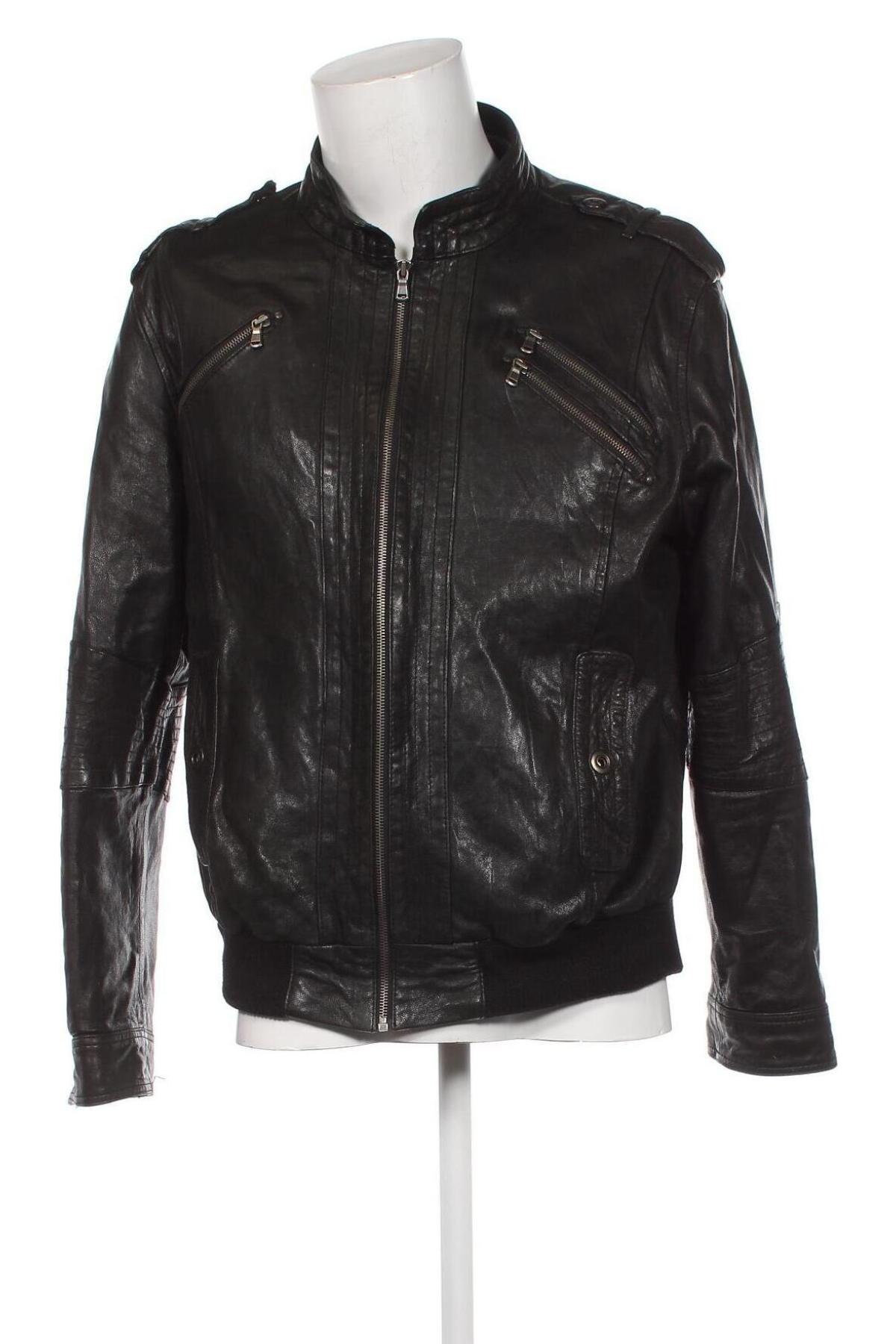 Herren Lederjacke Finshley&Harding, Größe XL, Farbe Schwarz, Preis € 99,51