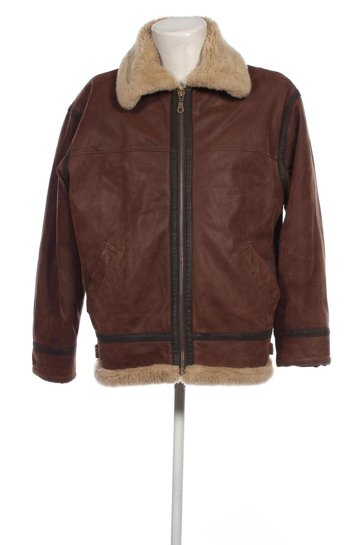 Мъжко кожено яке Henry Morell, Размер XL, Цвят Кафяв, Цена 101,65 лв.