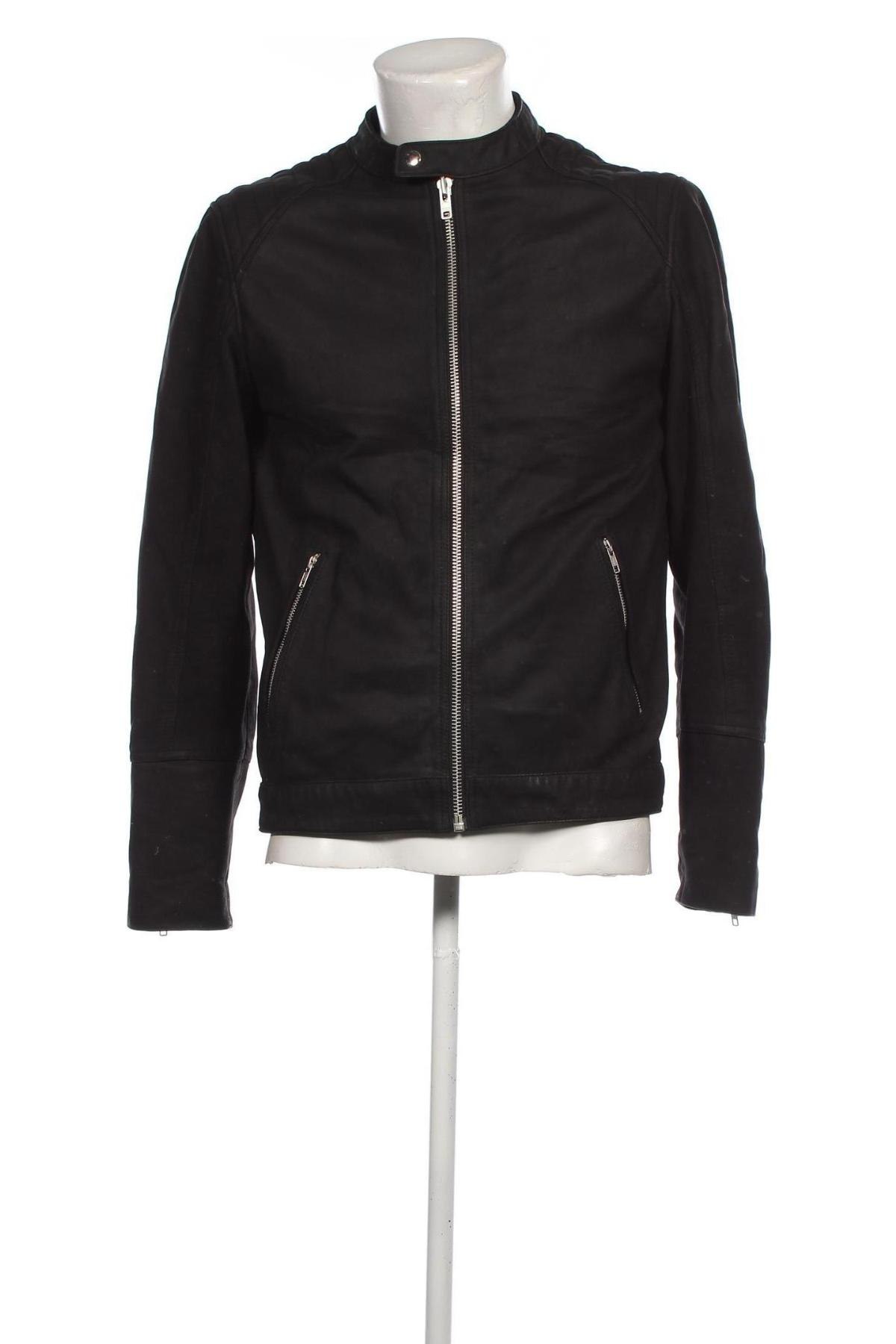 Pánska kožená bunda  Jack & Jones, Veľkosť L, Farba Čierna, Cena  69,91 €