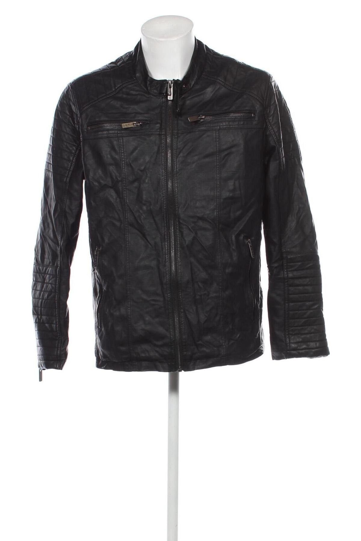 Pánska kožená bunda  RedBridge, Veľkosť XXL, Farba Čierna, Cena  21,69 €
