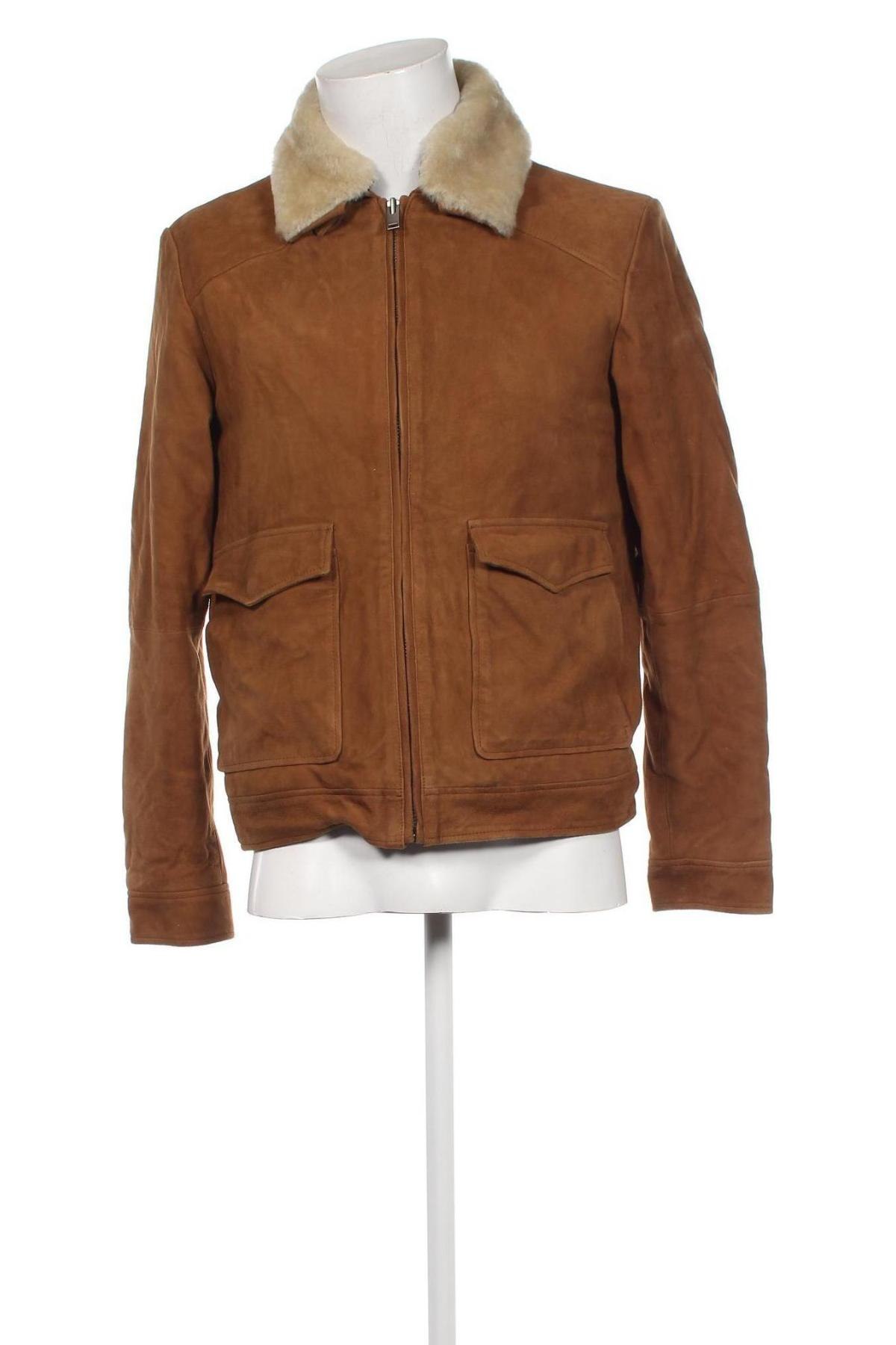 Pánska kožená bunda  Selected Homme, Veľkosť M, Farba Hnedá, Cena  191,47 €