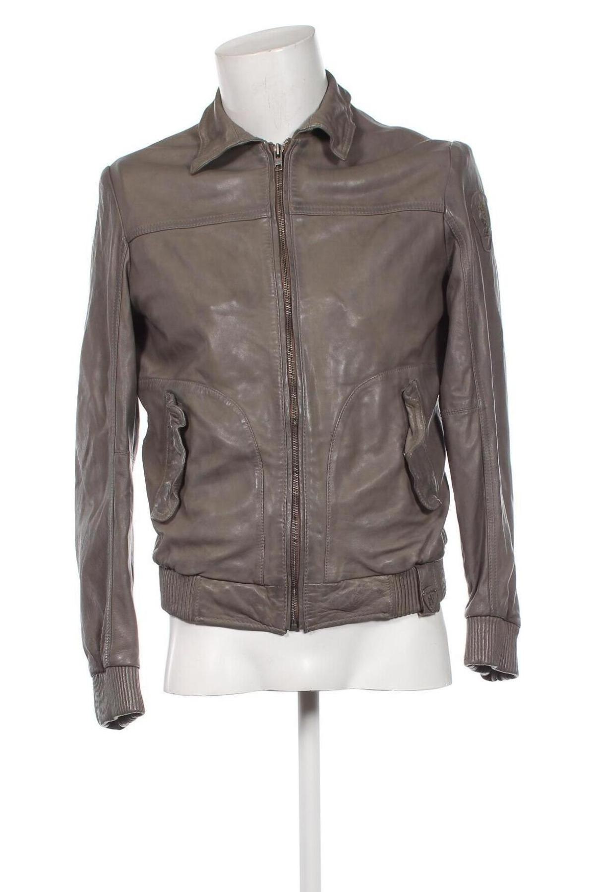 Herren Lederjacke Tigha, Größe M, Farbe Grau, Preis € 157,27