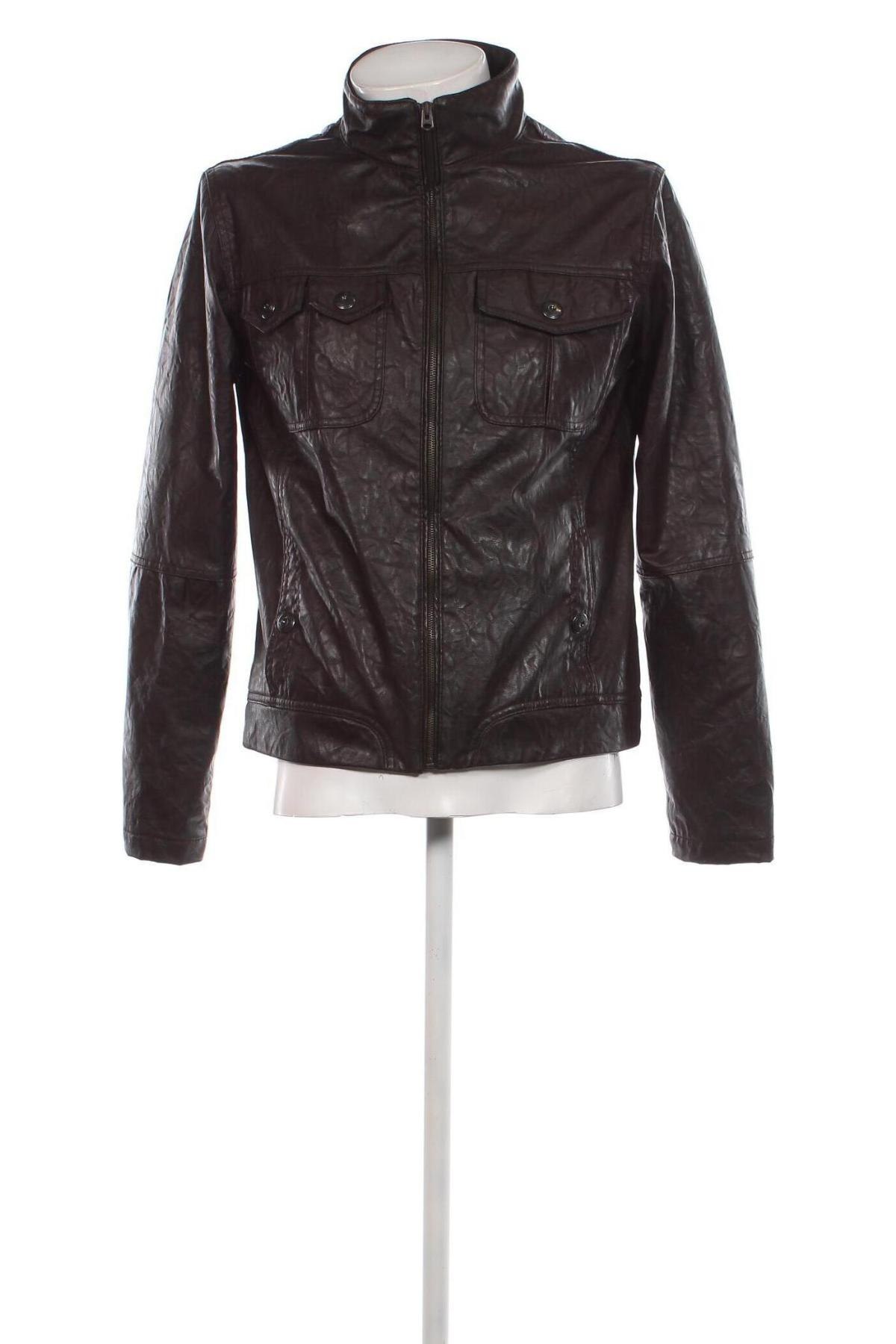 Pánská kožená bunda  Zara Man, Velikost L, Barva Hnědá, Cena  621,00 Kč