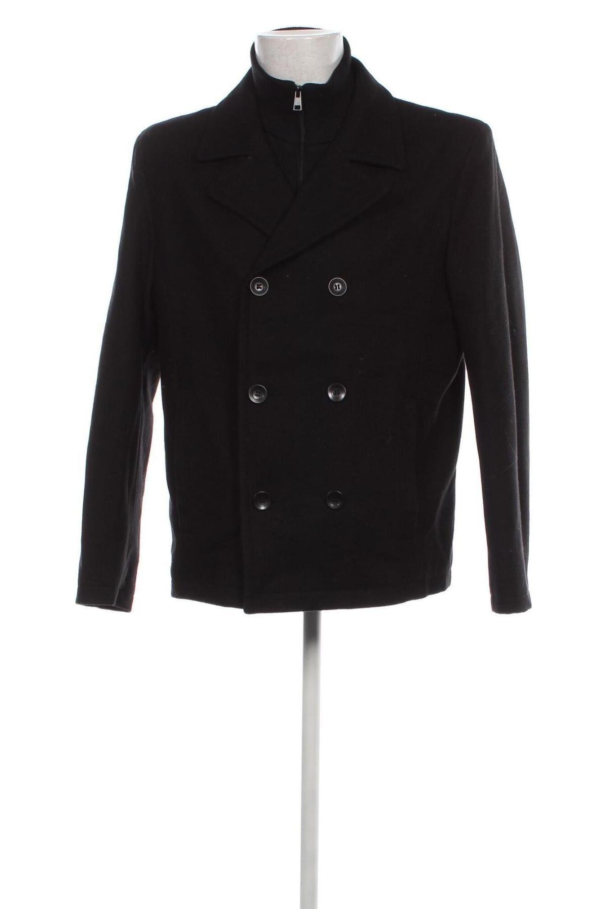 Мъжко палто, Размер L, Цвят Черен, Цена 66,34 лв.