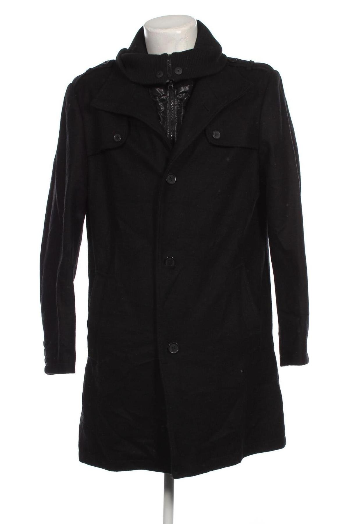 Мъжко палто Angelo Litrico, Размер M, Цвят Черен, Цена 66,34 лв.