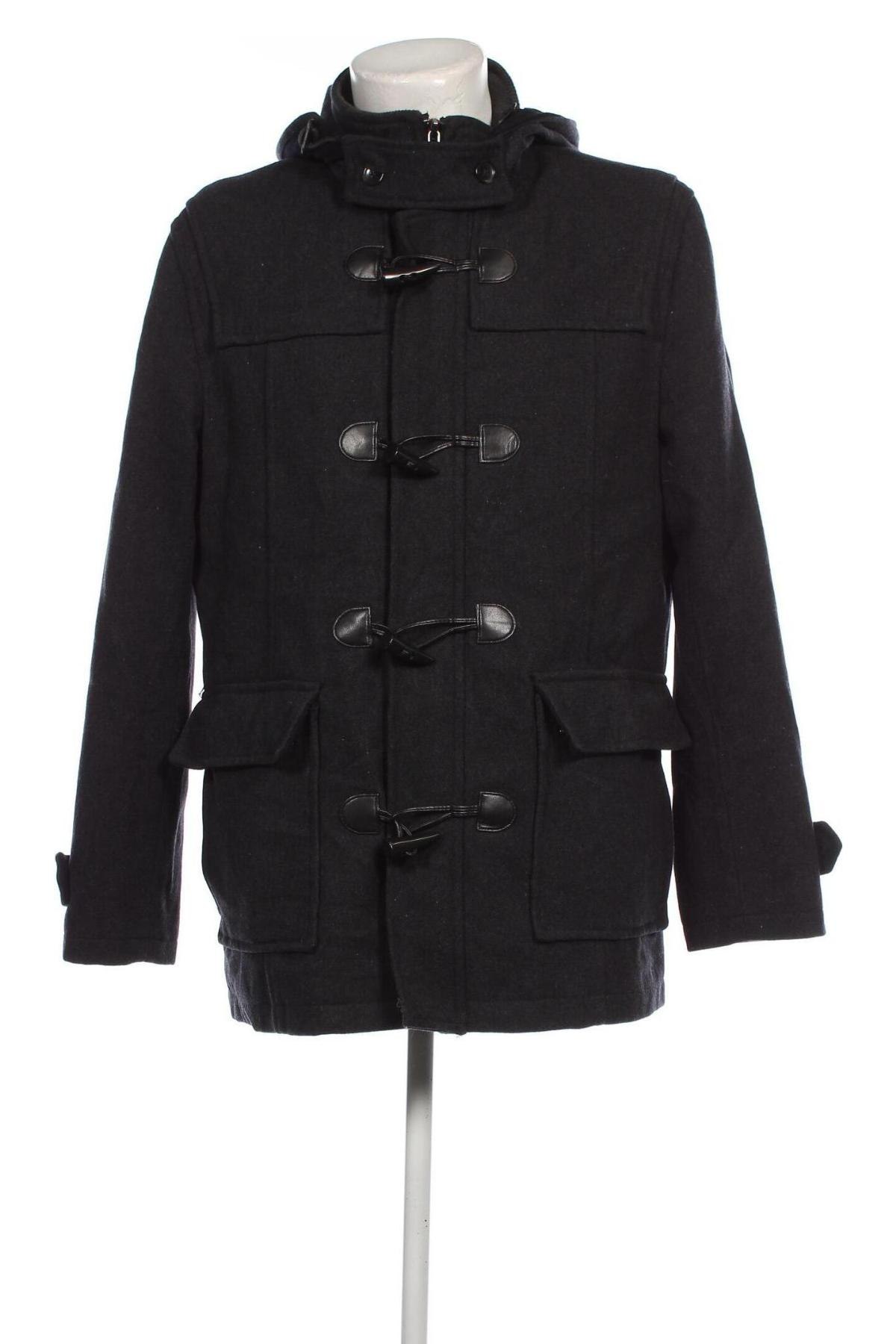 Мъжко палто Zara Man, Размер XL, Цвят Син, Цена 42,16 лв.