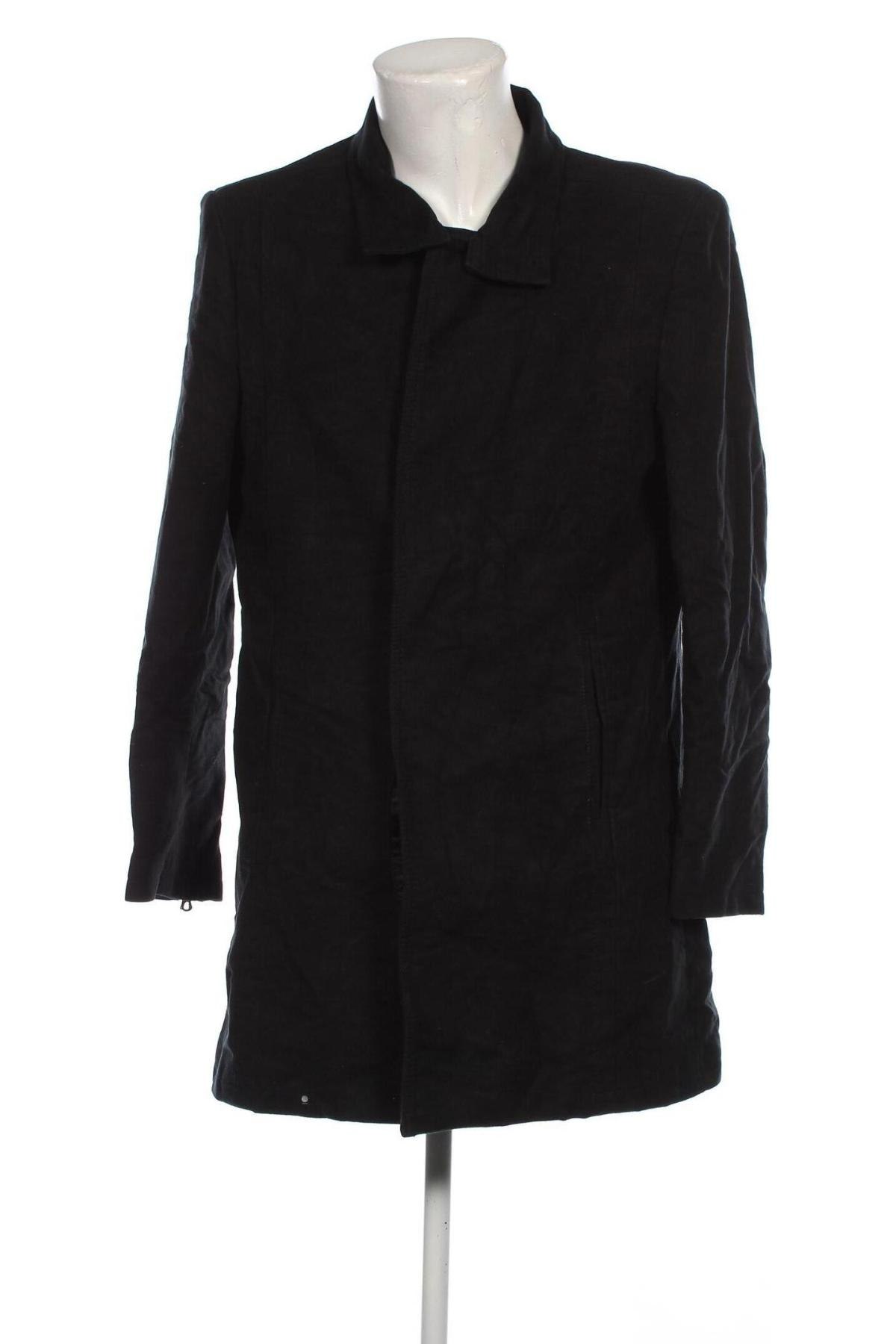 Мъжко палто Zara Man, Размер XL, Цвят Черен, Цена 40,12 лв.