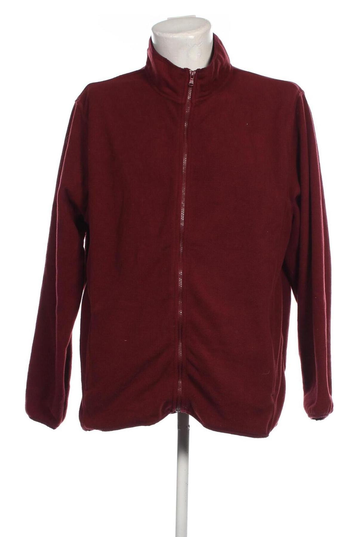 Ανδρική ζακέτα fleece Basic Editions, Μέγεθος XL, Χρώμα Κόκκινο, Τιμή 15,68 €