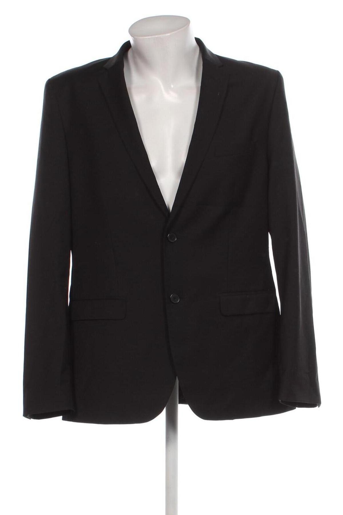 Мъжко сако H&M, Размер XL, Цвят Черен, Цена 11,44 лв.