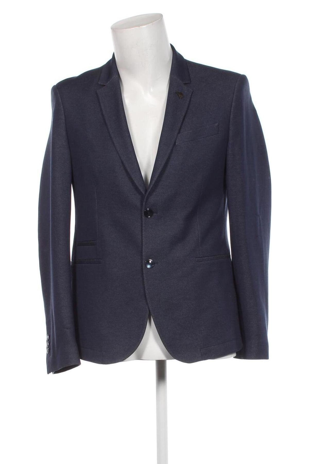 Ανδρικό σακάκι Zara, Μέγεθος L, Χρώμα Μπλέ, Τιμή 19,07 €