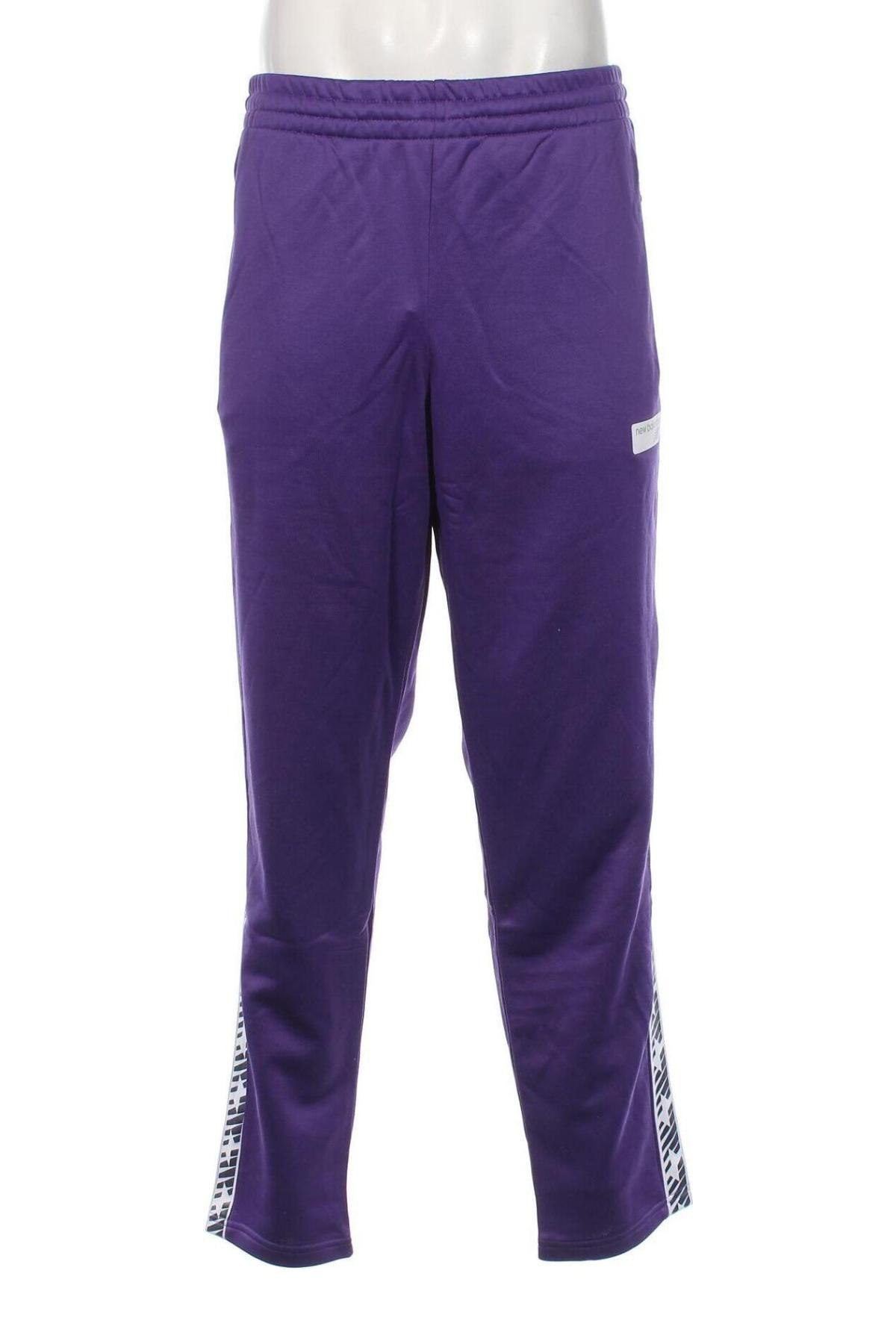 Męskie spodnie sportowe New Balance, Rozmiar XL, Kolor Fioletowy, Cena 173,52 zł