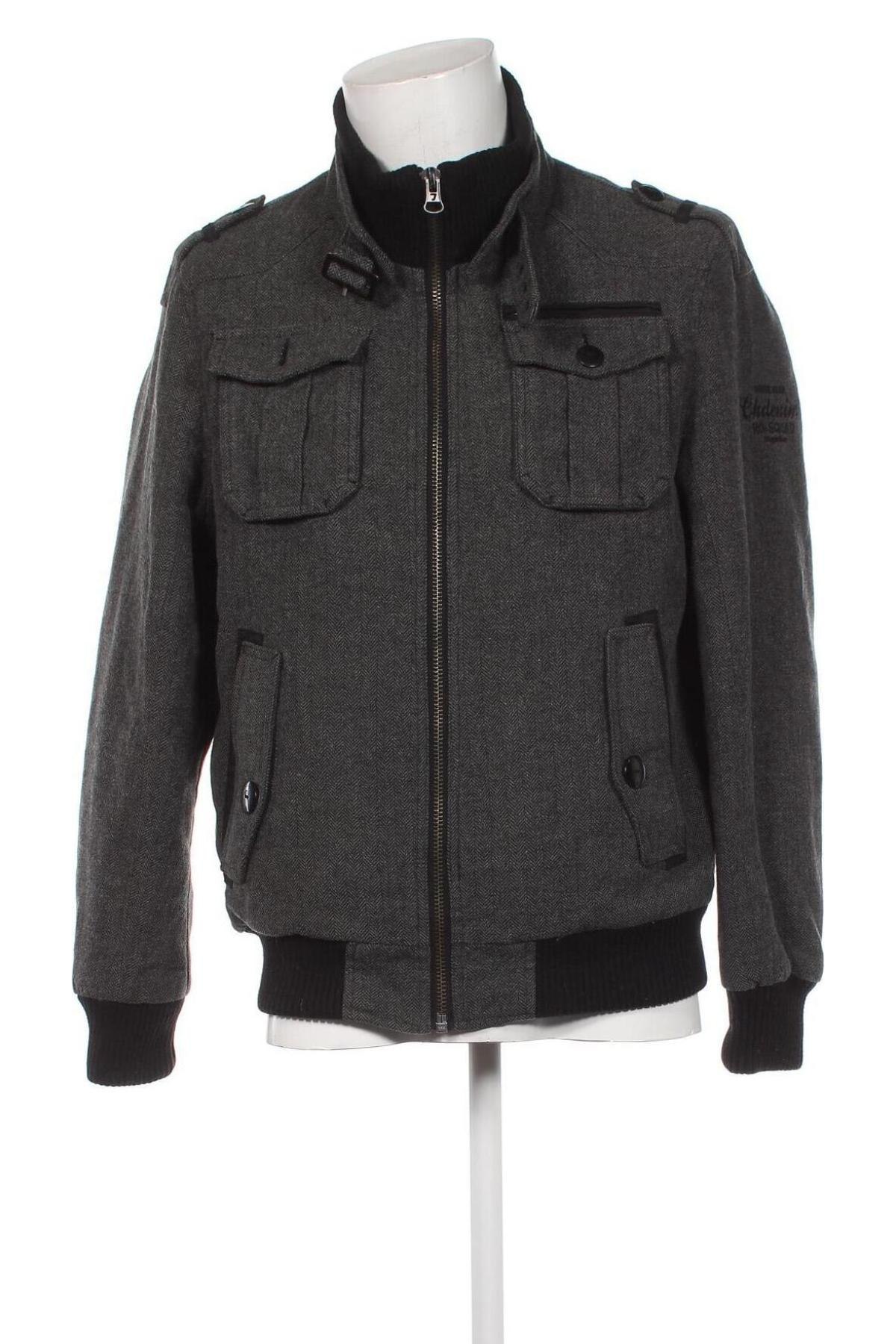 Herrenjacke Digginchd By Clockhouse, Größe L, Farbe Grau, Preis 19,21 €