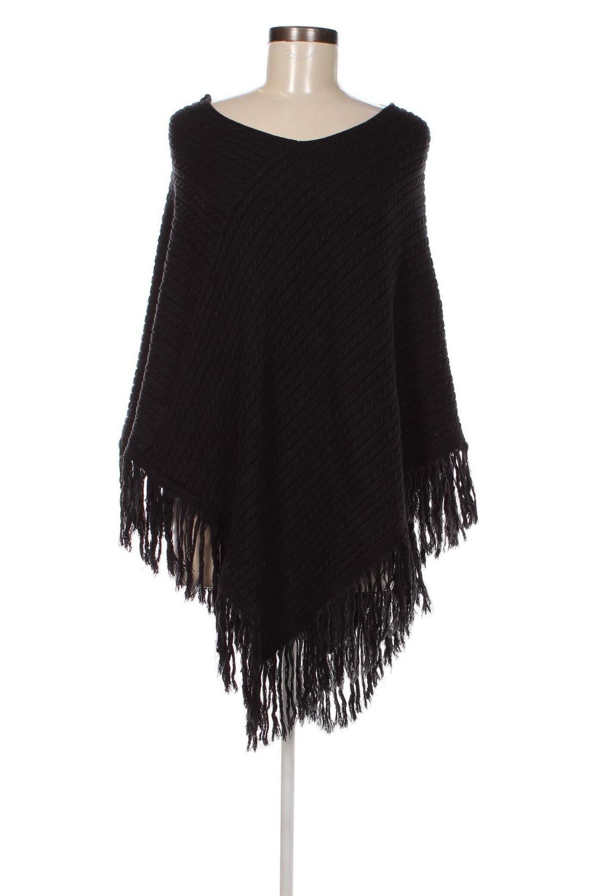 Poncho, Größe M, Farbe Schwarz, Preis € 7,26