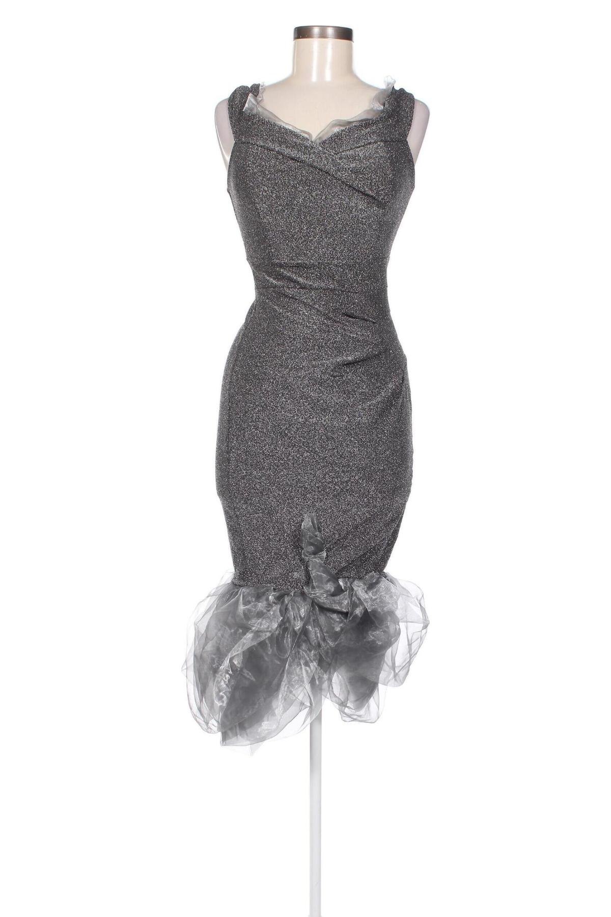 Kleid Made In Italy, Größe S, Farbe Silber, Preis 16,14 €