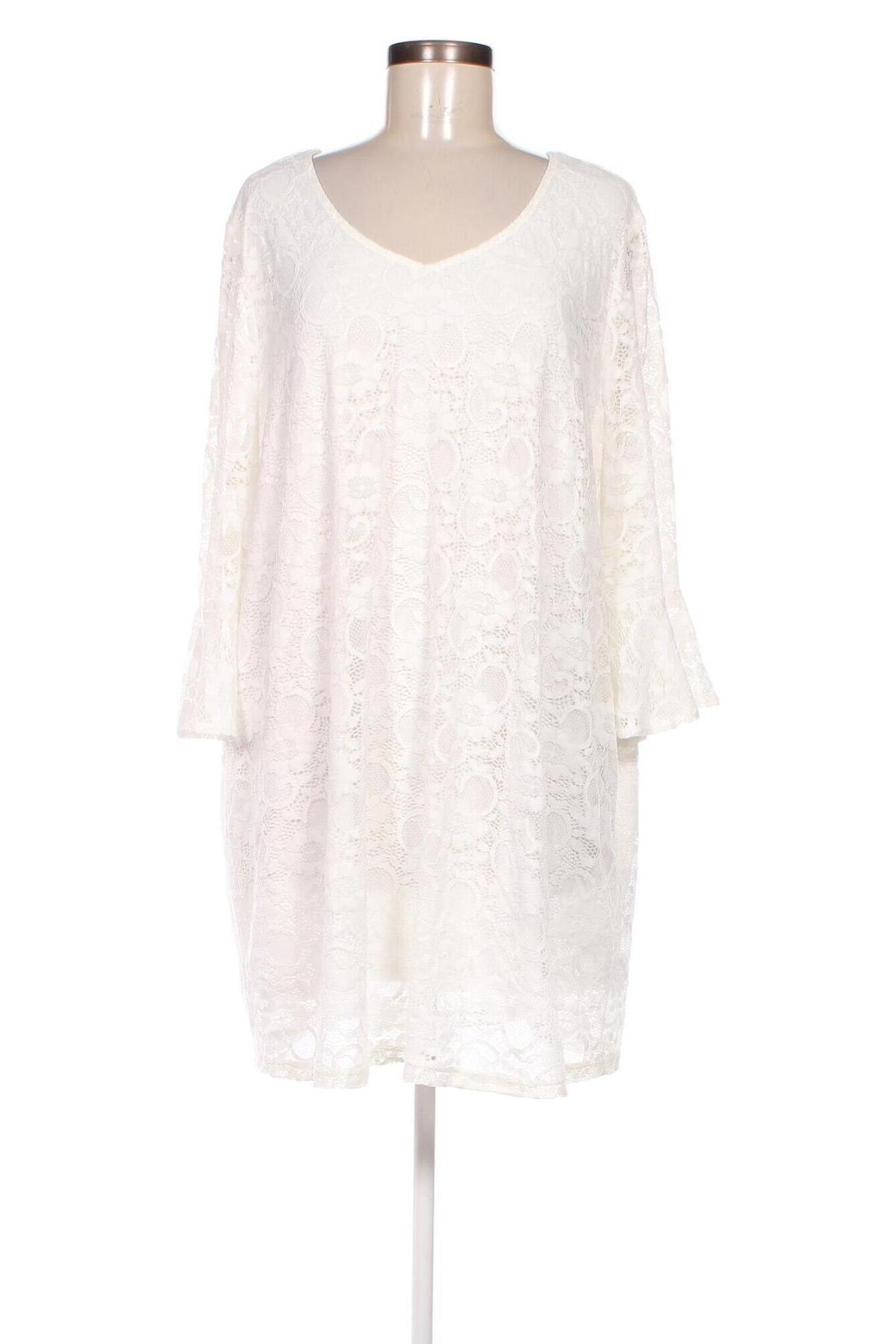 Šaty  Mia Moda, Velikost 4XL, Barva Bílá, Cena  689,00 Kč