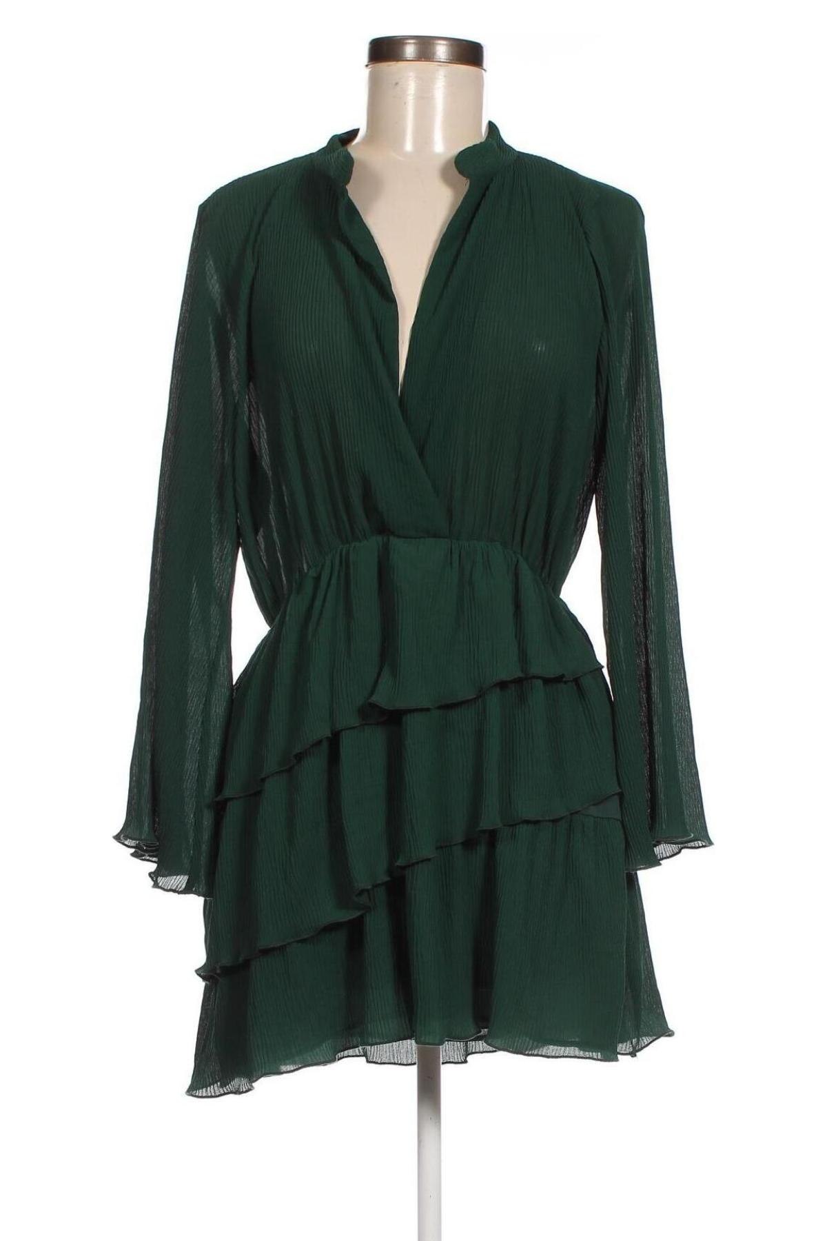 Рокля Zara, Размер M, Цвят Зелен, Цена 57,44 лв.