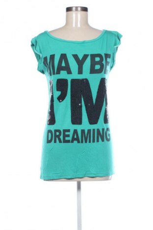 Damen Shirt Bershka, Größe M, Farbe Grün, Preis 10,00 €
