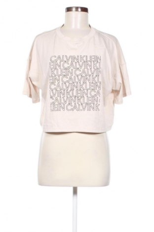 Damski T-shirt Calvin Klein, Rozmiar S, Kolor Beżowy, Cena 150,39 zł