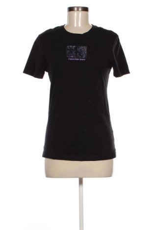 Γυναικείο t-shirt Calvin Klein Jeans, Μέγεθος M, Χρώμα Μαύρο, Τιμή 21,99 €