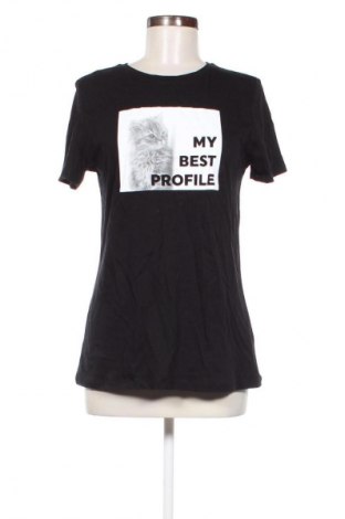 Damski T-shirt Terranova, Rozmiar L, Kolor Czarny, Cena 41,06 zł