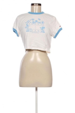 Damen T-Shirt Tommy Jeans, Größe L, Farbe Weiß, Preis 17,36 €