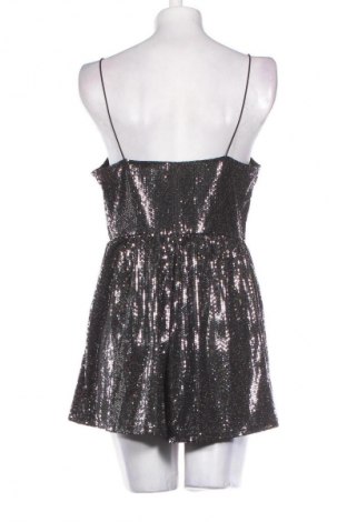 Salopetă scurtă de damă H&M Divided, Mărime M, Culoare Argintiu, Preț 102,89 Lei