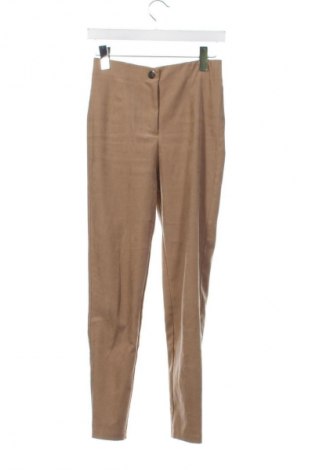 Damskie spodnie Zara, Rozmiar XS, Kolor Beżowy, Cena 62,07 zł