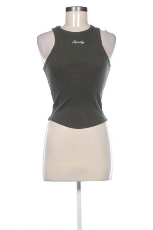 Damska koszulka na ramiączkach Superdry, Rozmiar M, Kolor Zielony, Cena 34,00 zł