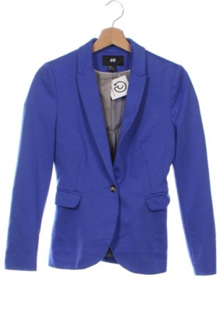 Дамско сако H&M, Размер XS, Цвят Син, Цена 48,99 лв.