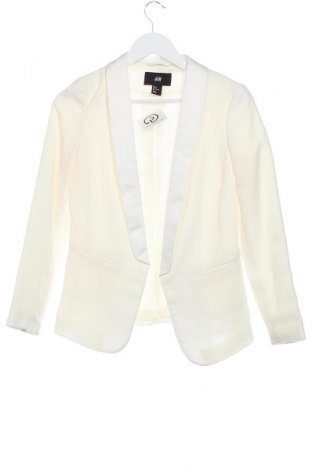 Sacou de femei H&M, Mărime XS, Culoare Alb, Preț 128,62 Lei