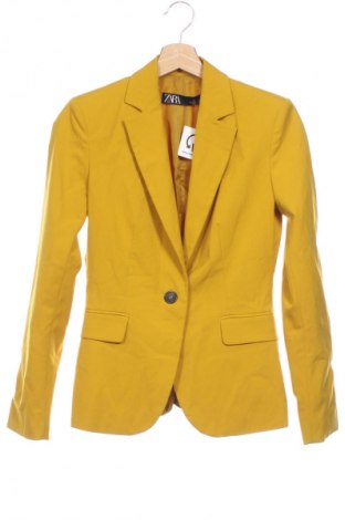 Damen Blazer Zara, Größe XS, Farbe Gelb, Preis 24,49 €