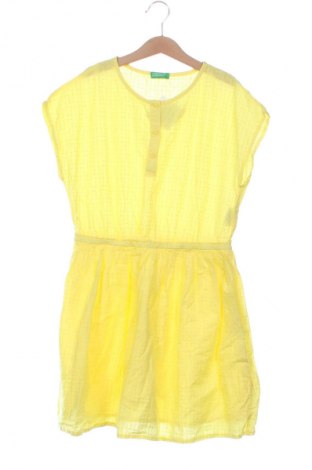 Dziecięca sukienka United Colors Of Benetton, Rozmiar 8-9y/ 134-140 cm, Kolor Żółty, Cena 62,00 zł