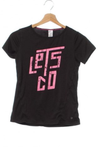 Dziecięcy T-shirt Decathlon, Rozmiar 12-13y/ 158-164 cm, Kolor Czarny, Cena 27,59 zł
