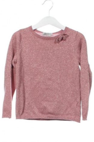 Детски пуловер H&M, Размер 4-5y/ 110-116 см, Цвят Розов, Цена 17,00 лв.