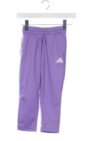 Pantaloni de trening, pentru copii Adidas, Mărime 4-5y/ 110-116 cm, Culoare Mov, Preț 261,99 Lei