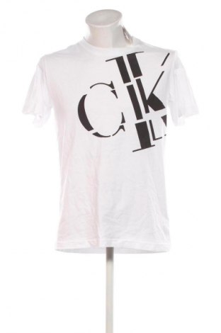 Męski T-shirt Calvin Klein Jeans, Rozmiar M, Kolor ecru, Cena 227,99 zł