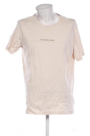 Herren T-Shirt Calvin Klein Jeans, Größe XXL, Farbe Ecru, Preis € 53,99