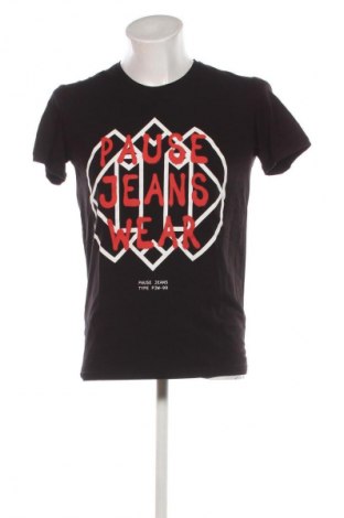 Męski T-shirt Pause Jeans, Rozmiar M, Kolor Czarny, Cena 34,48 zł